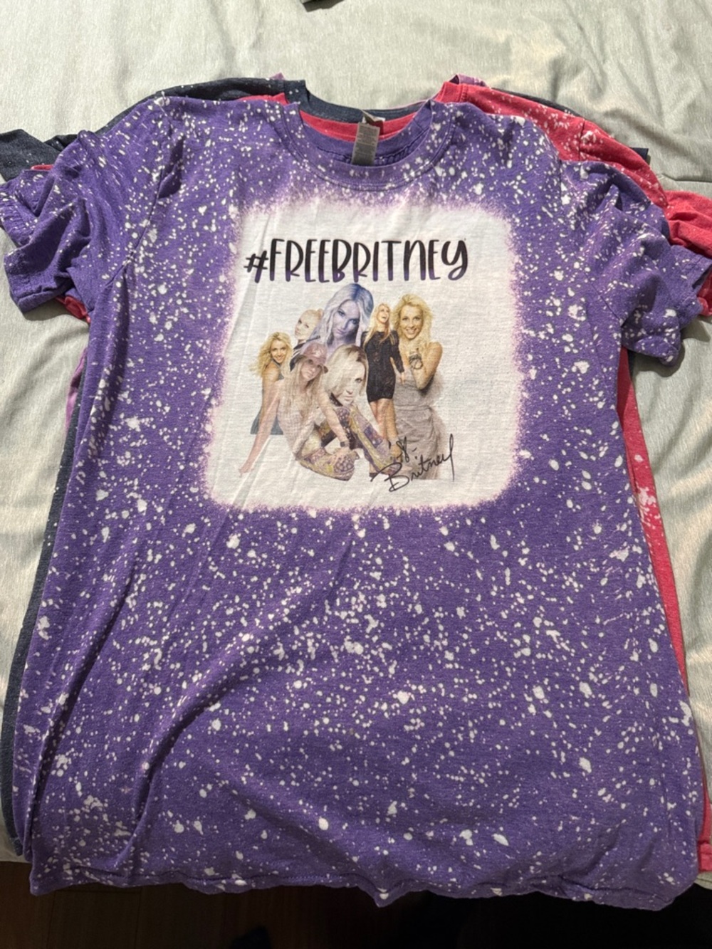 Gildan Purple #FREEBRITNEY Graphic Short Sleeve Tee